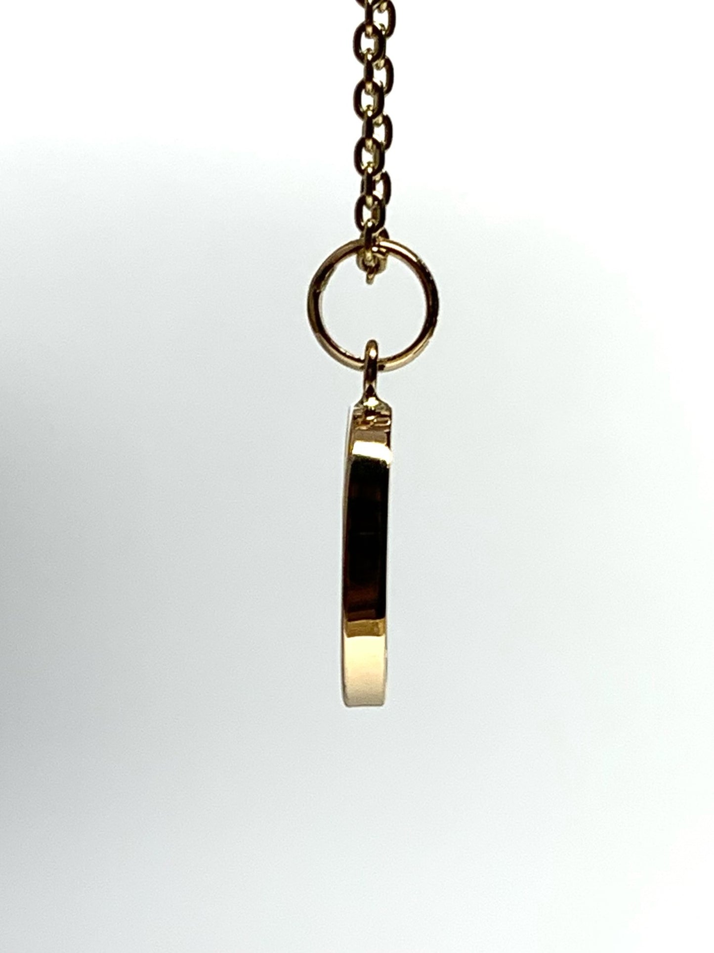 14k Solid Yellow Gold, Natural Pink Tourmaline Mini Pendant