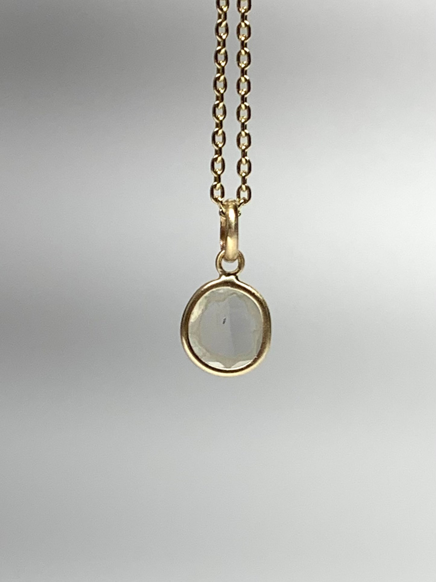 14k Solid Yellow Gold, Natural Diamond Slice Mini Pendant