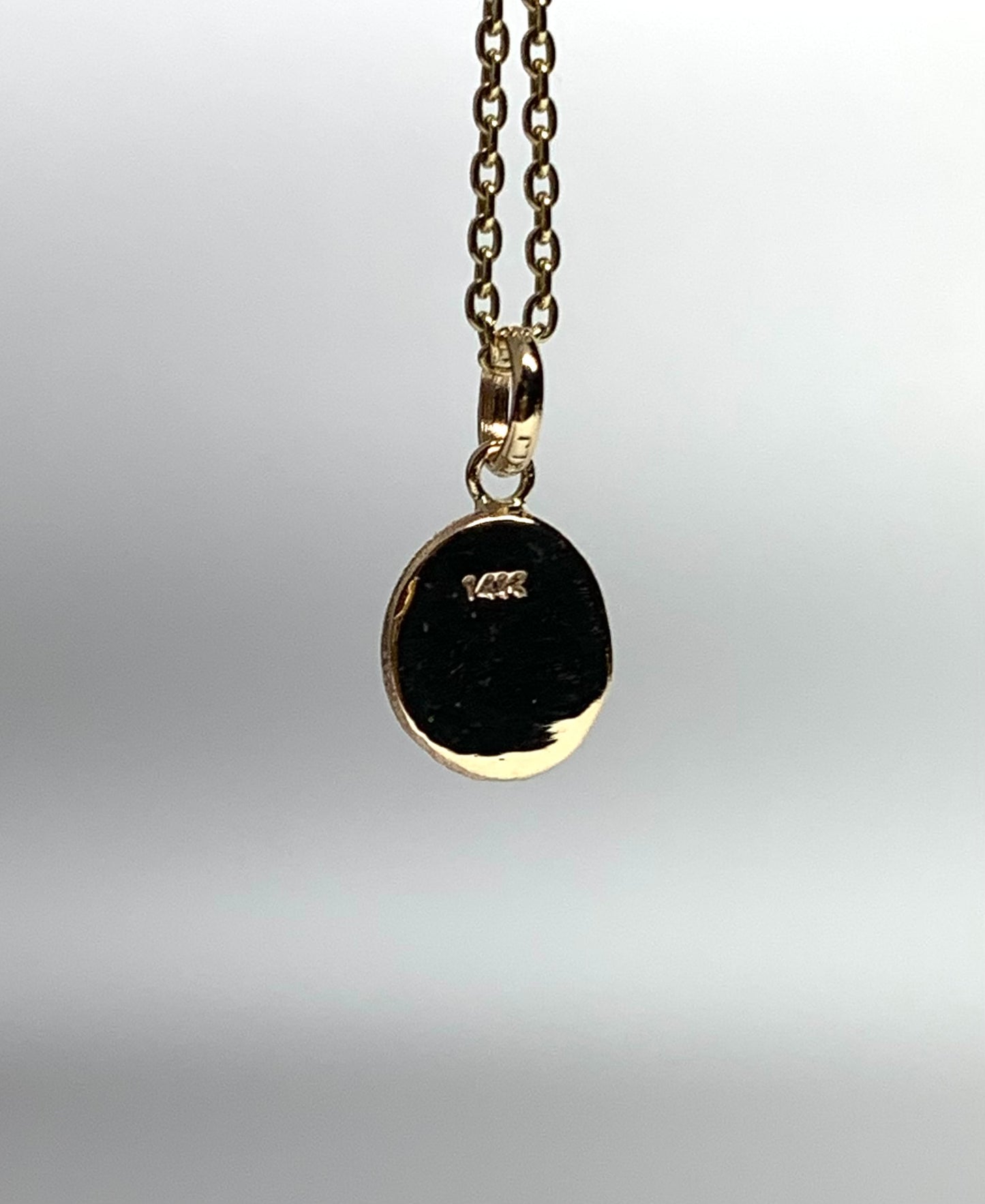 14k Solid Yellow Gold Nugget Mini Pendant “Tiger”, Tiny Charm