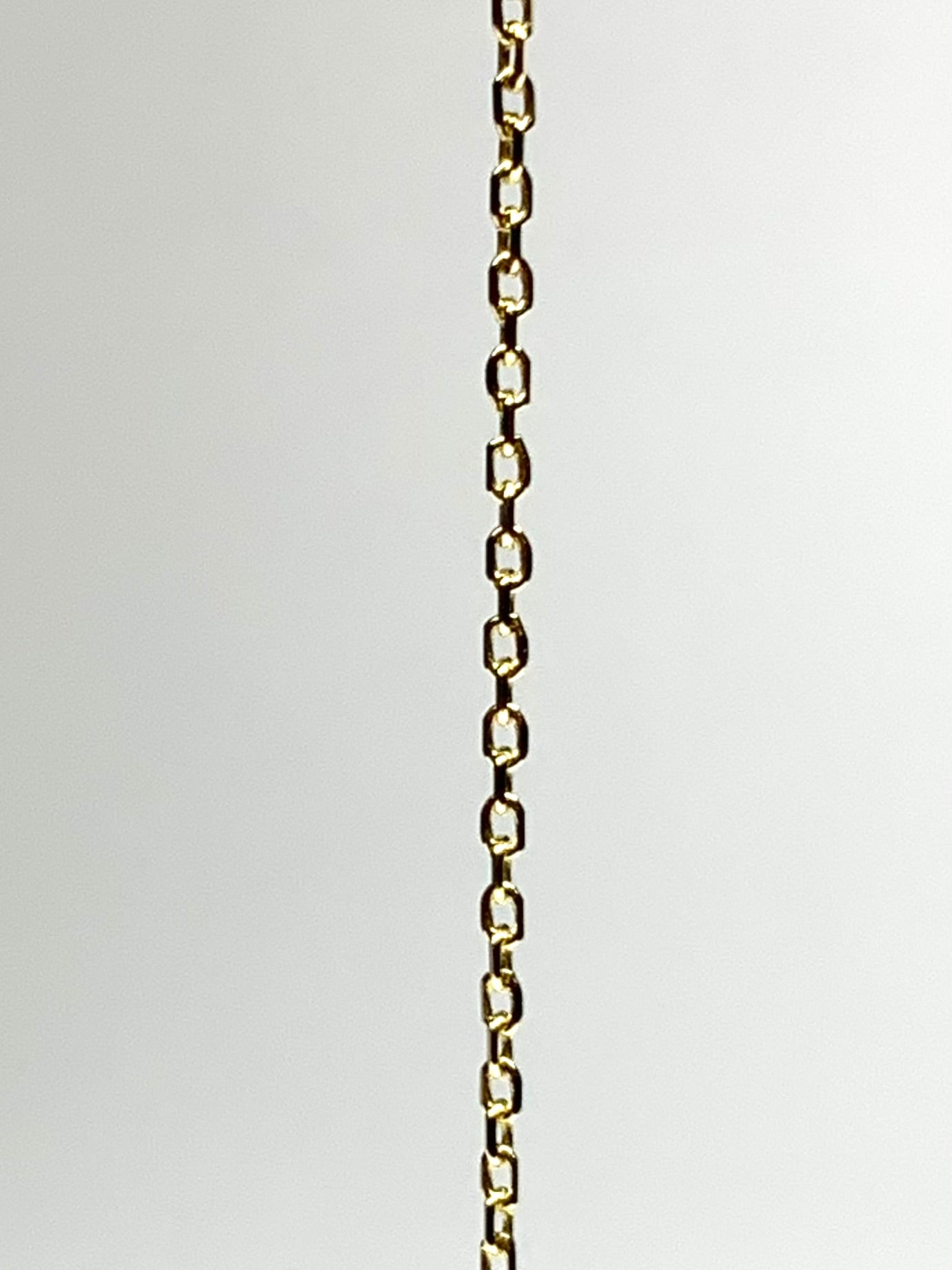 10k Solid Yellow Gold Chain, Pendant Chain, Diamond Cut Cable Style 16”