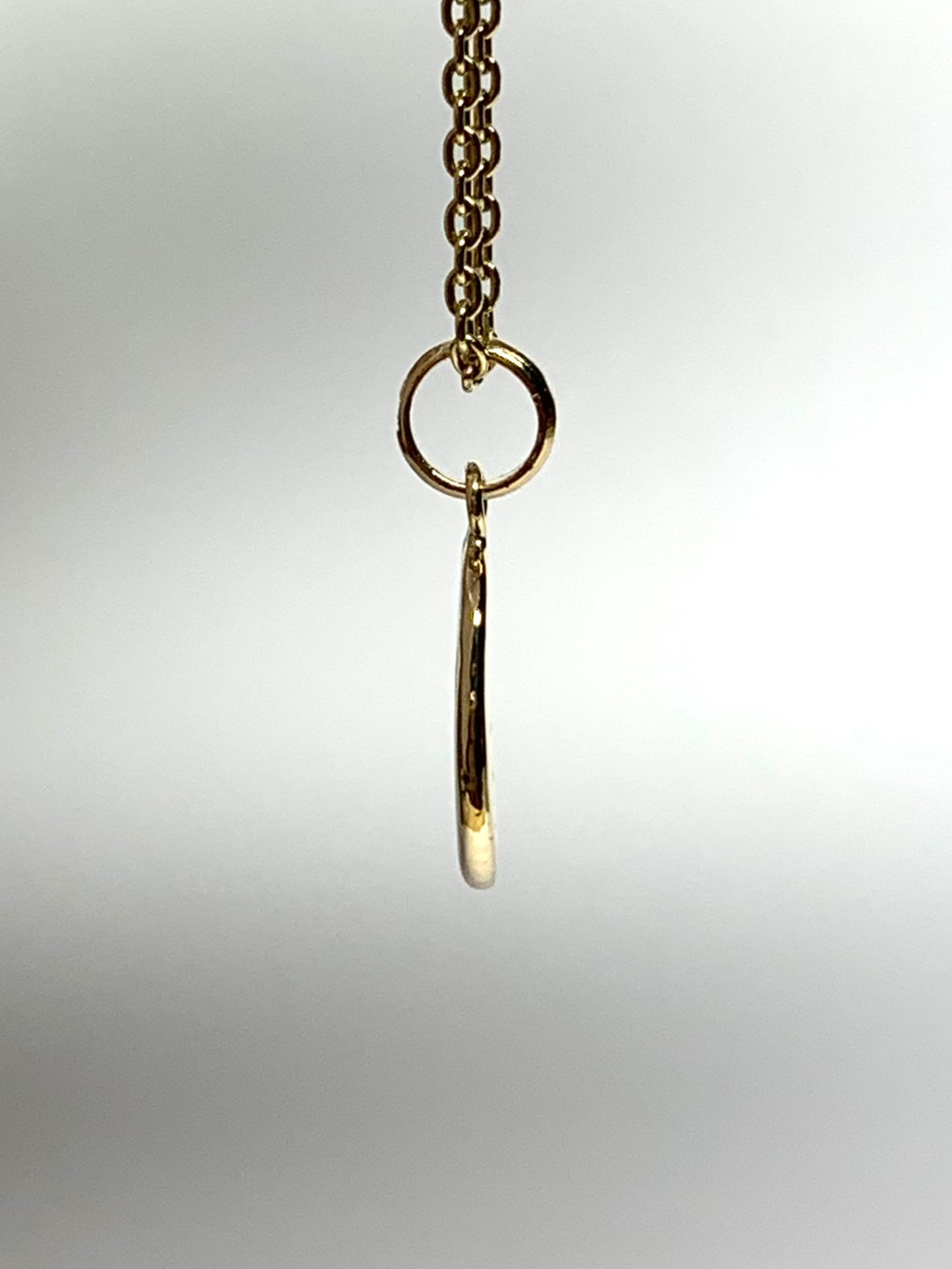 10k Solid Yellow Gold Nugget “Starry Night” Mini Pendant, Tiny Charm