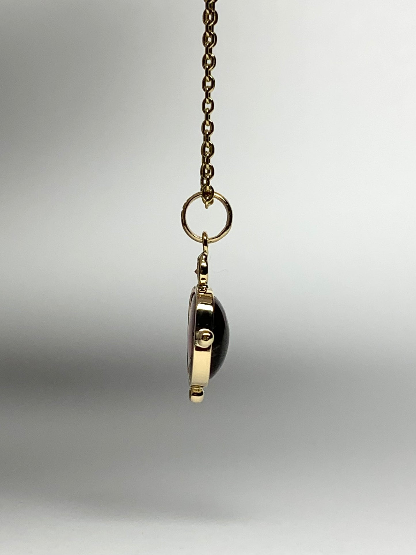 14k Solid Yellow Gold, Natural White Diamond, Natural Pink Tourmaline Mini Pendant