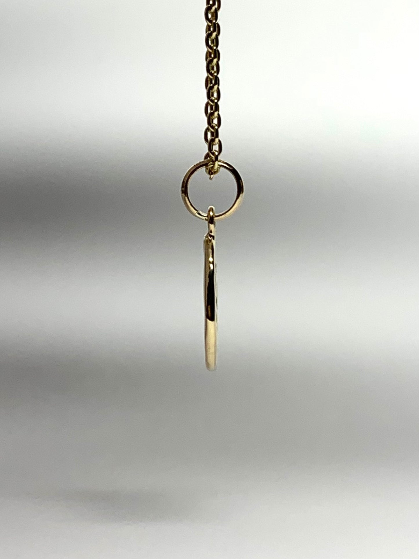 14K Solid Yellow Gold Nugget “Hearts” Mini Pendant, Tiny Charm