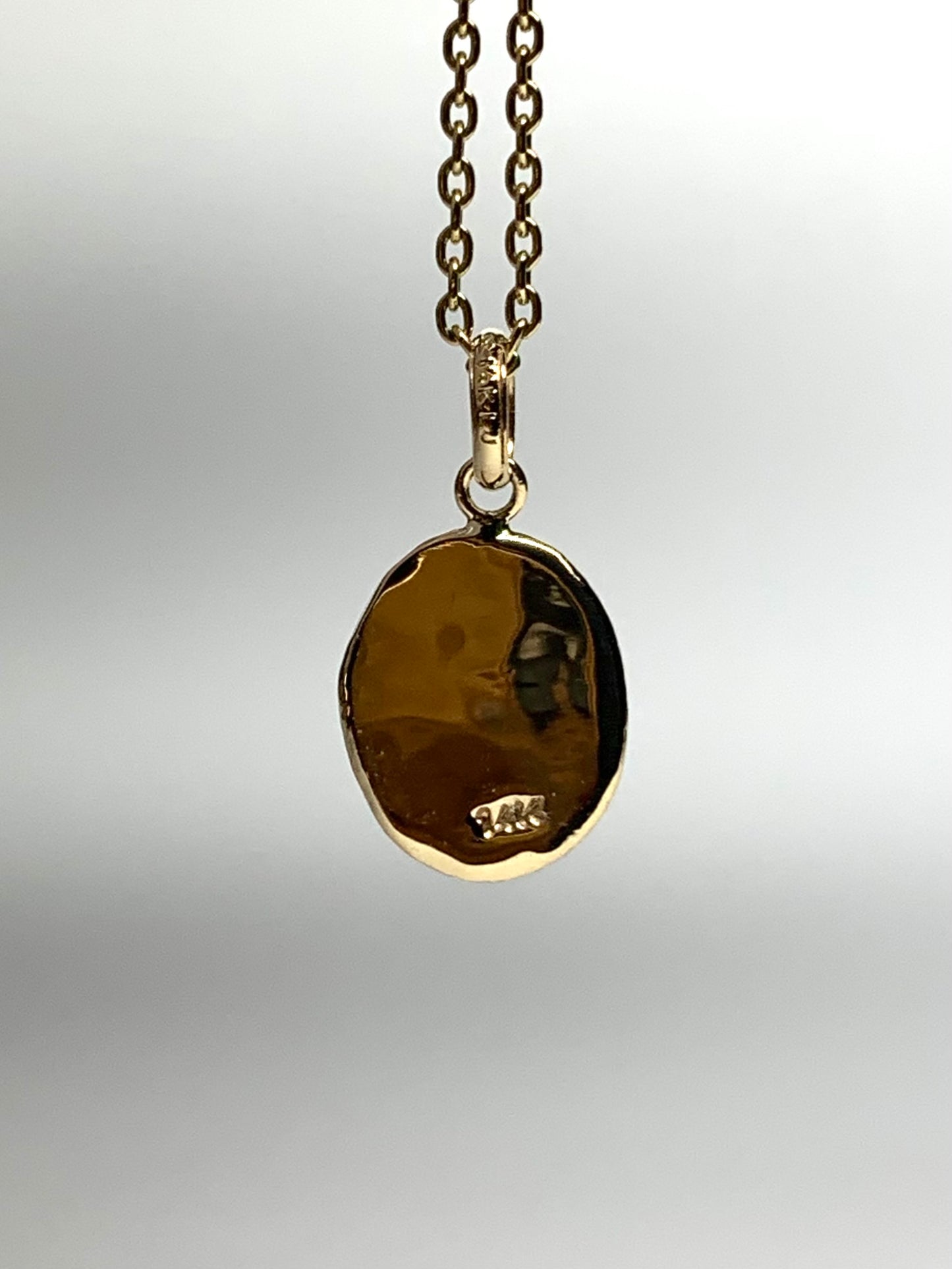 14K Solid Yellow Gold Nugget Mini Pendant, “Tree of Life”, Charm