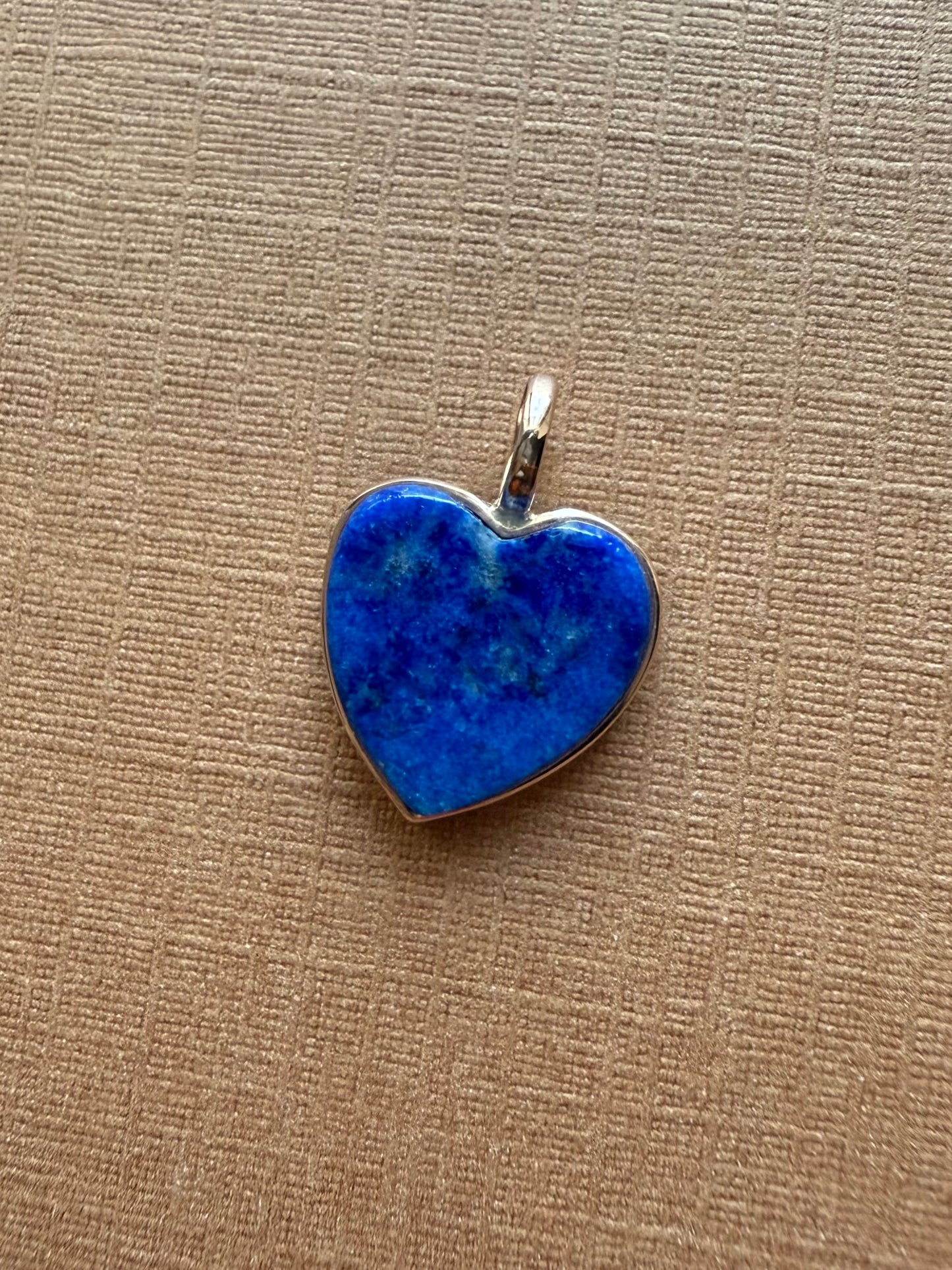 14k Solid Rose Gold, Blue Lapis Lazuli “Heart” Mini Pendant