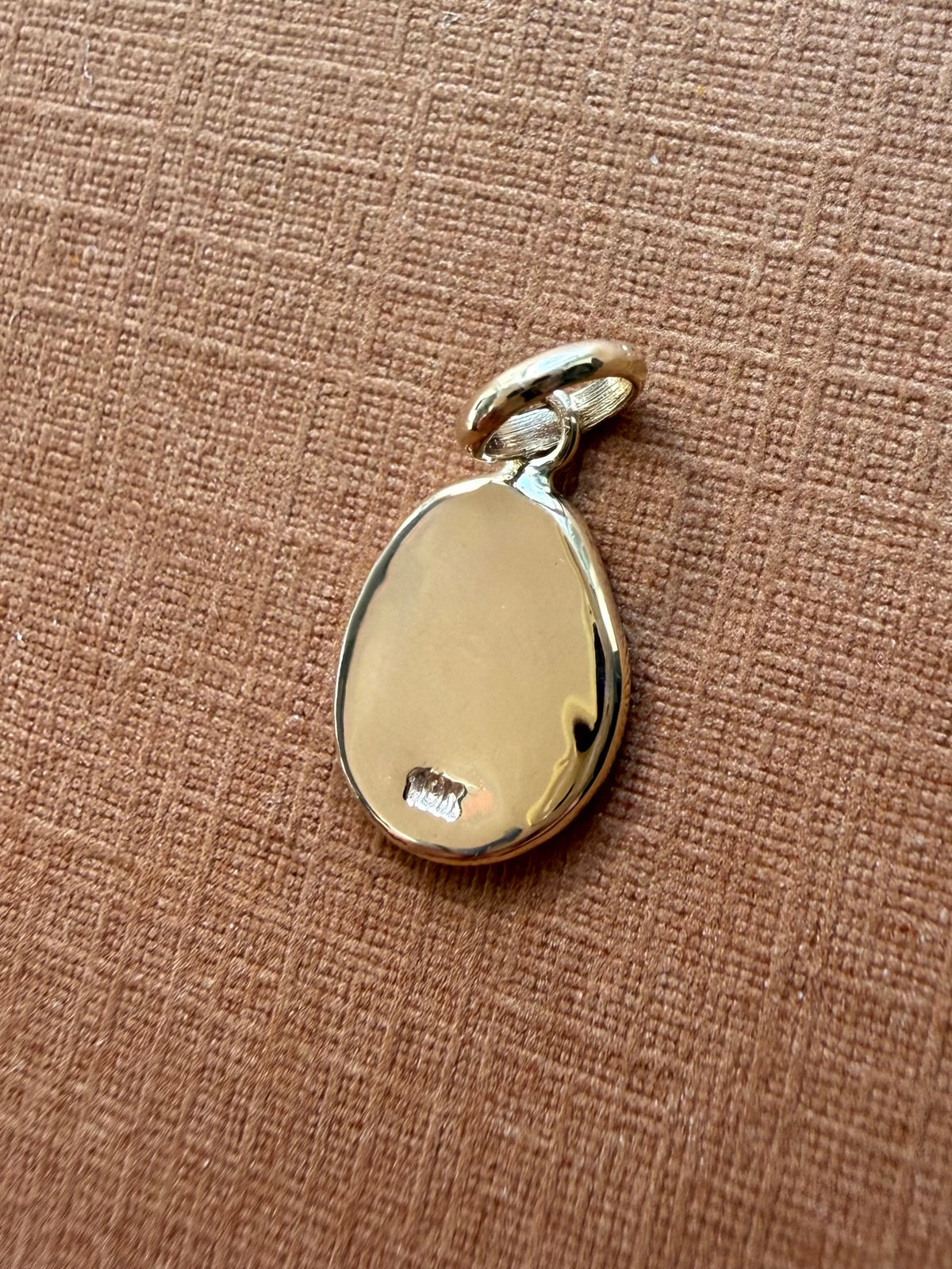 10k Solid Yellow Gold Nugget “Flowers” Mini Pendant, Tiny Charm