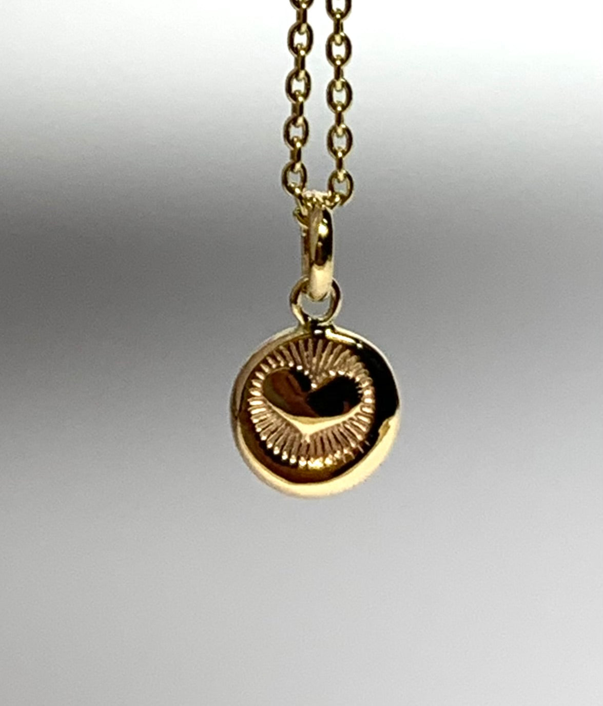 10k Solid Yellow Gold Nugget “Heart” Mini Pendant, Tiny Charm