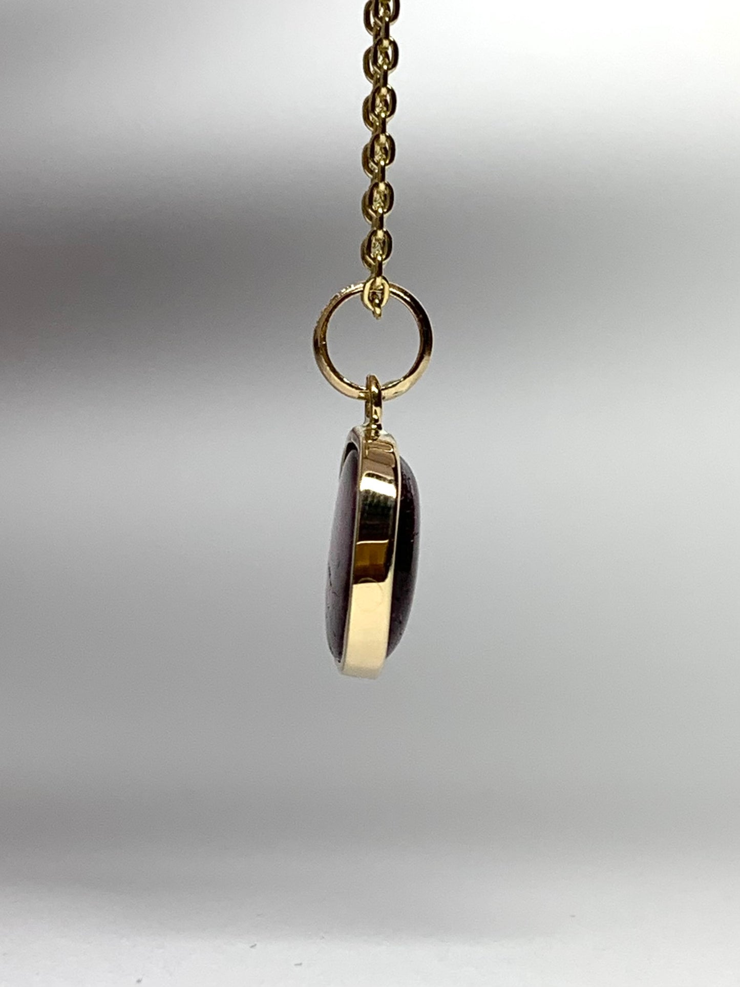 14k Solid Yellow Gold, Natural Pink Tourmaline Mini Pendant