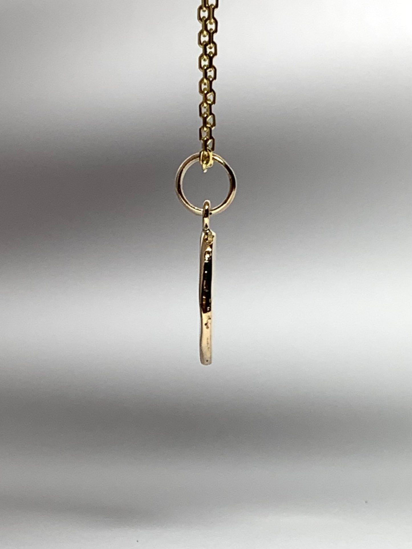 10k Solid Yellow Gold Plain Nugget Mini Pendant, Tiny Charm
