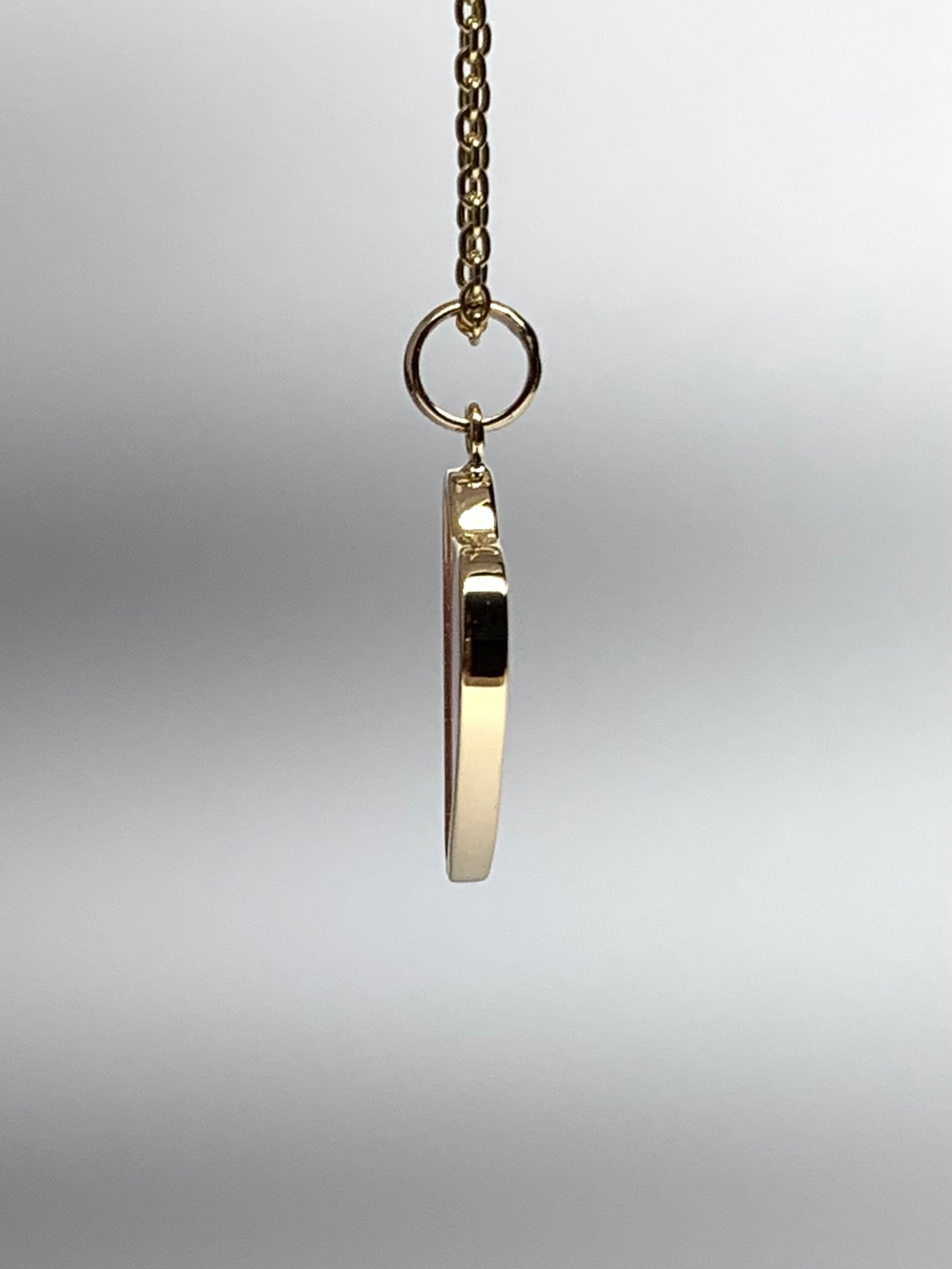 14k Solid Yellow Gold, Pink Tourmaline “Heart” Pendant, Mini Size