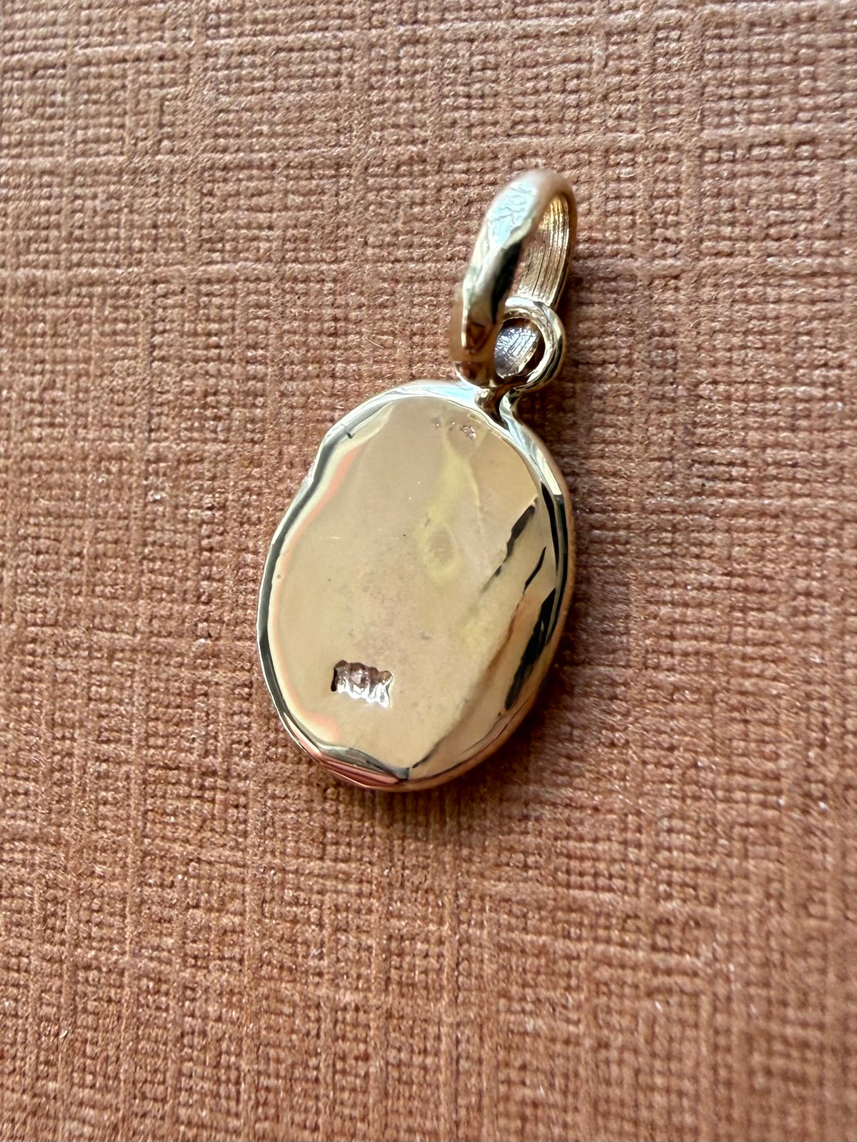 10k Solid Yellow Gold Nugget “Paws” Mini Pendant, Tiny Charm