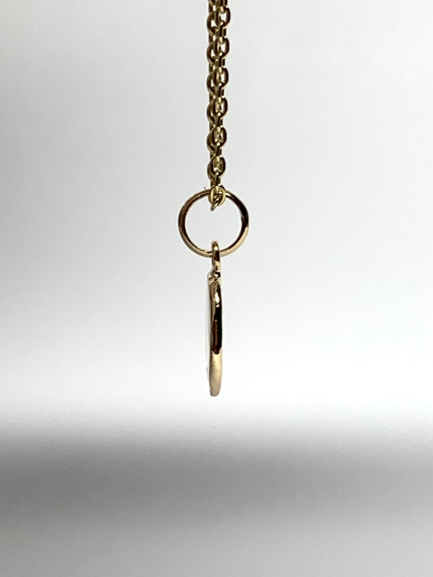 14K Solid Yellow Gold Nugget “Flowers” Mini Pendant, Tiny Charm
