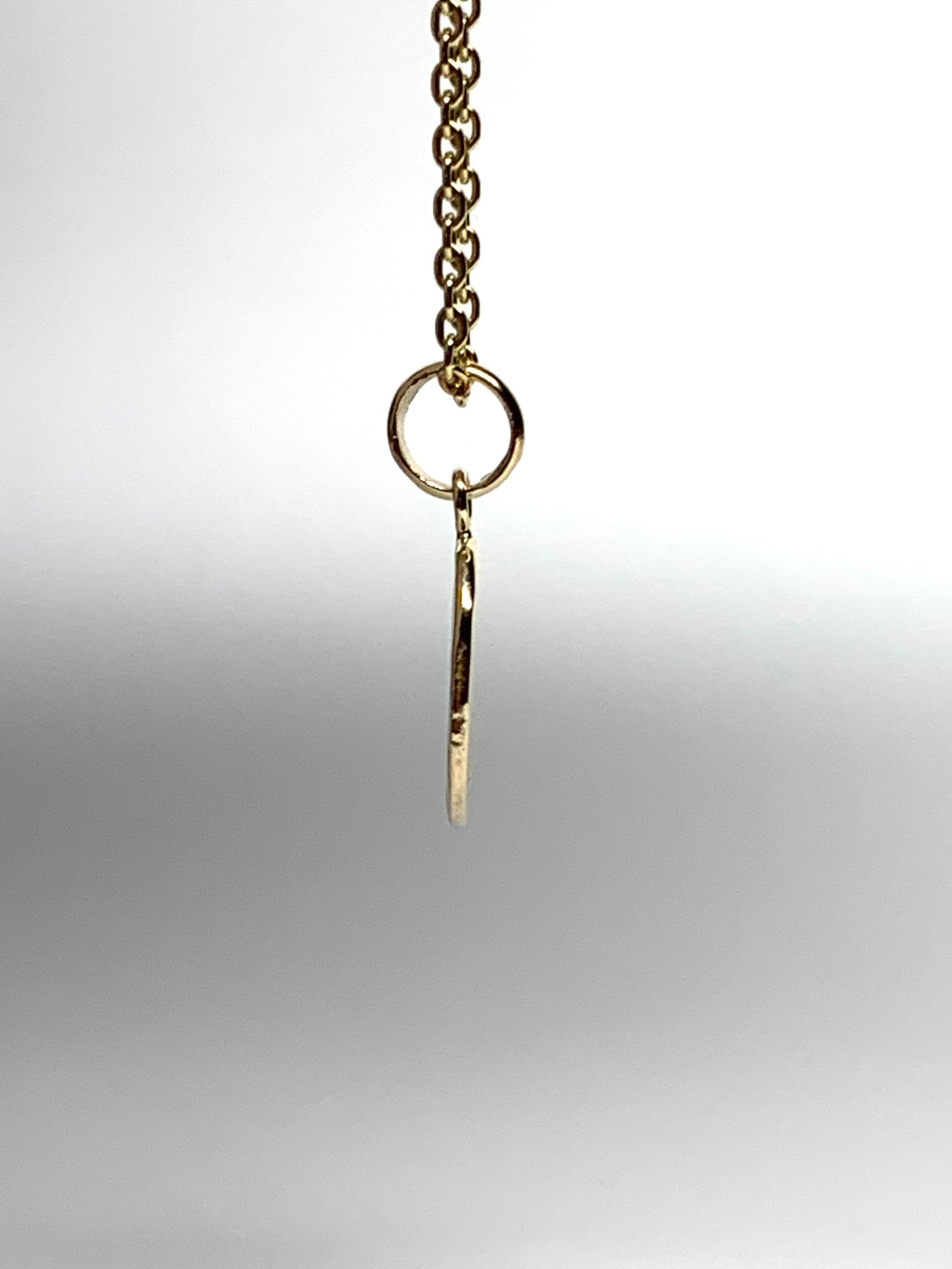 10k Solid Yellow Gold Nugget Mini Pendant “Cat”, Tiny Charm