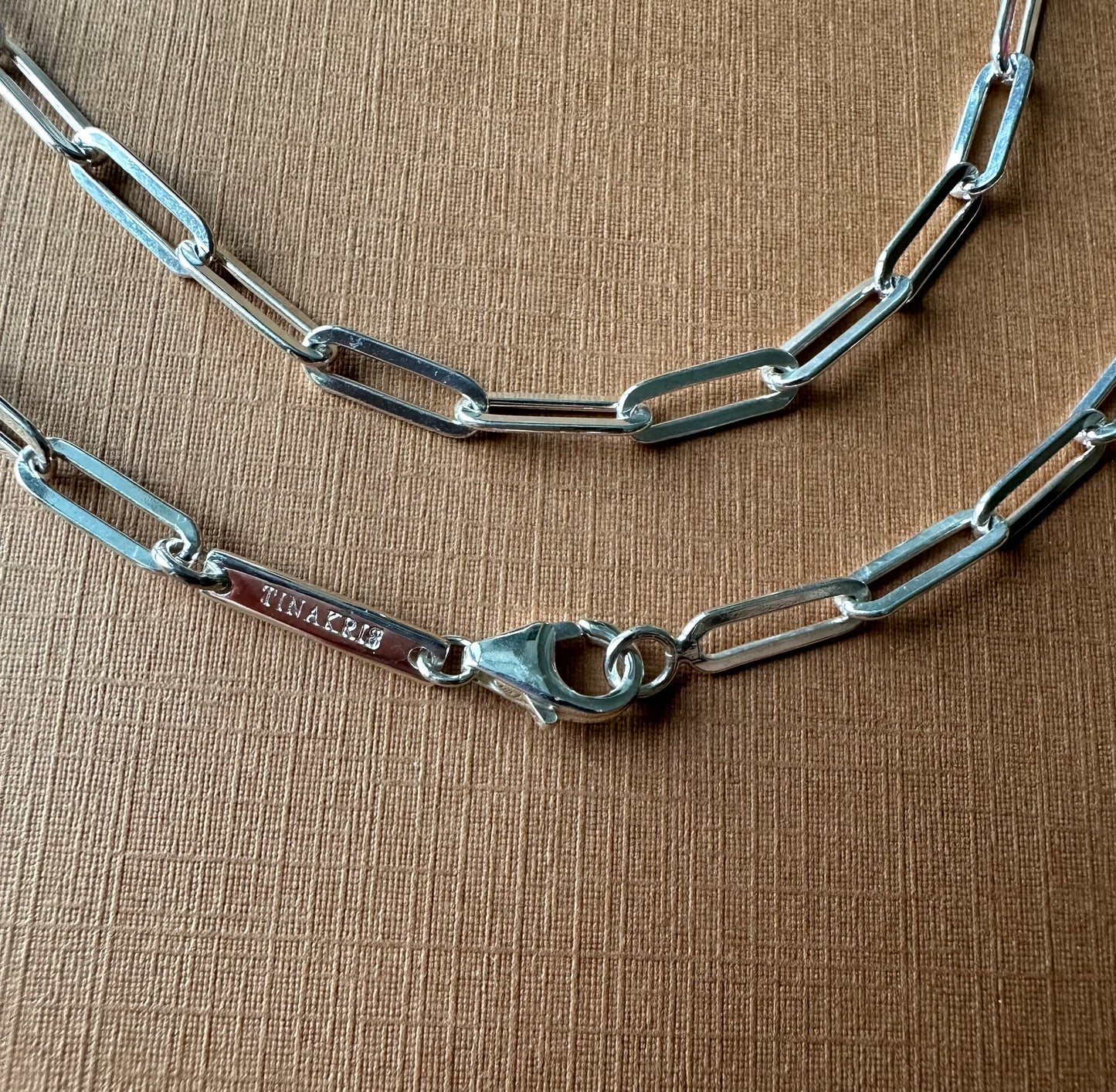 Necklace, Heavy Solid 925 Sterling Silver Paperclip Chain