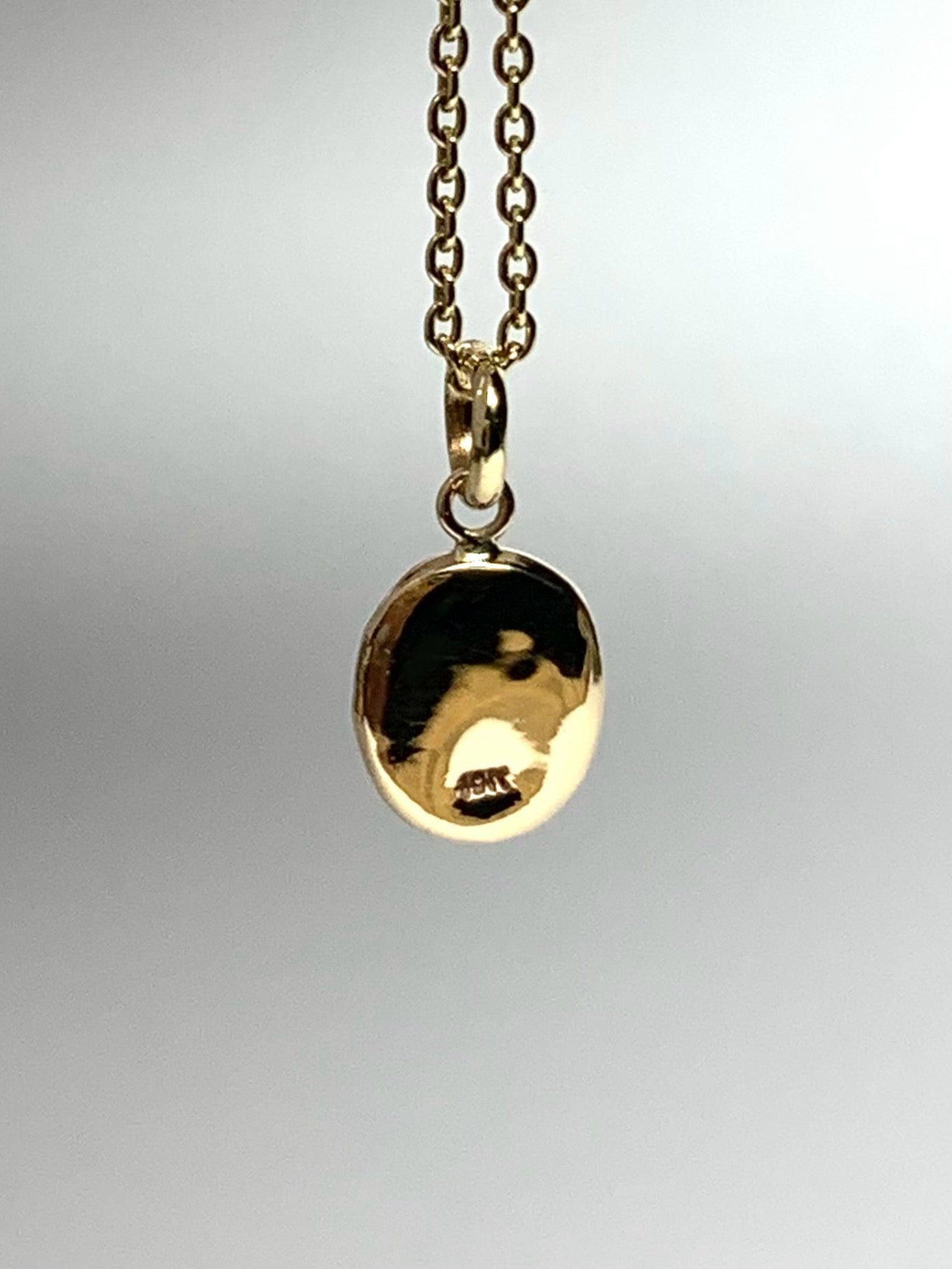 10k Solid Yellow Gold Nugget “Olive Branch” Mini Pendant, Tiny Charm