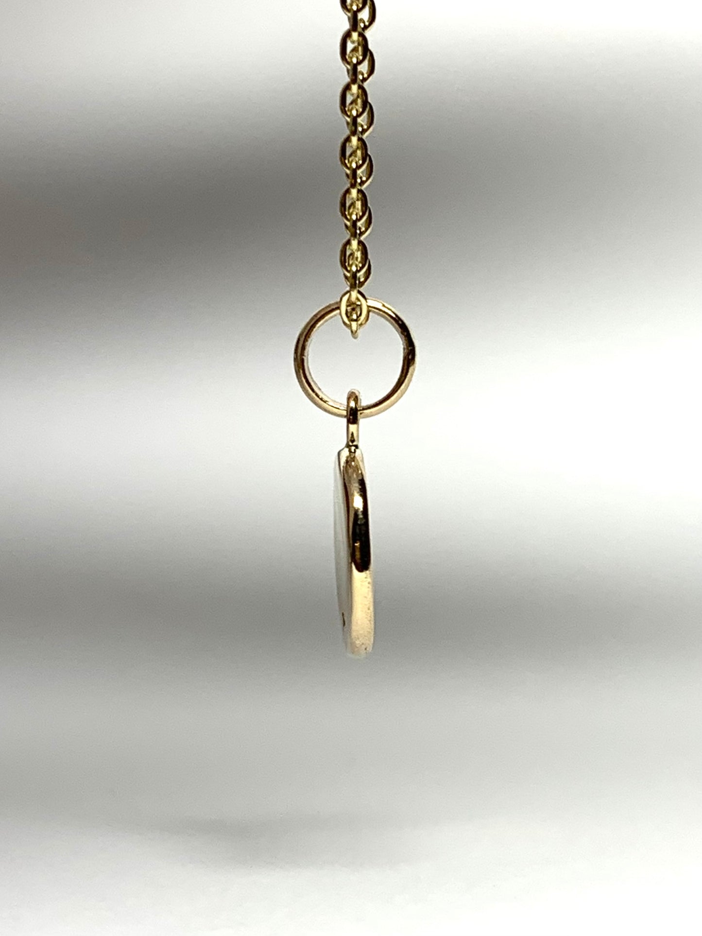 14K Solid Yellow Gold Nugget “Libra” Mini Pendant, Tiny Charm