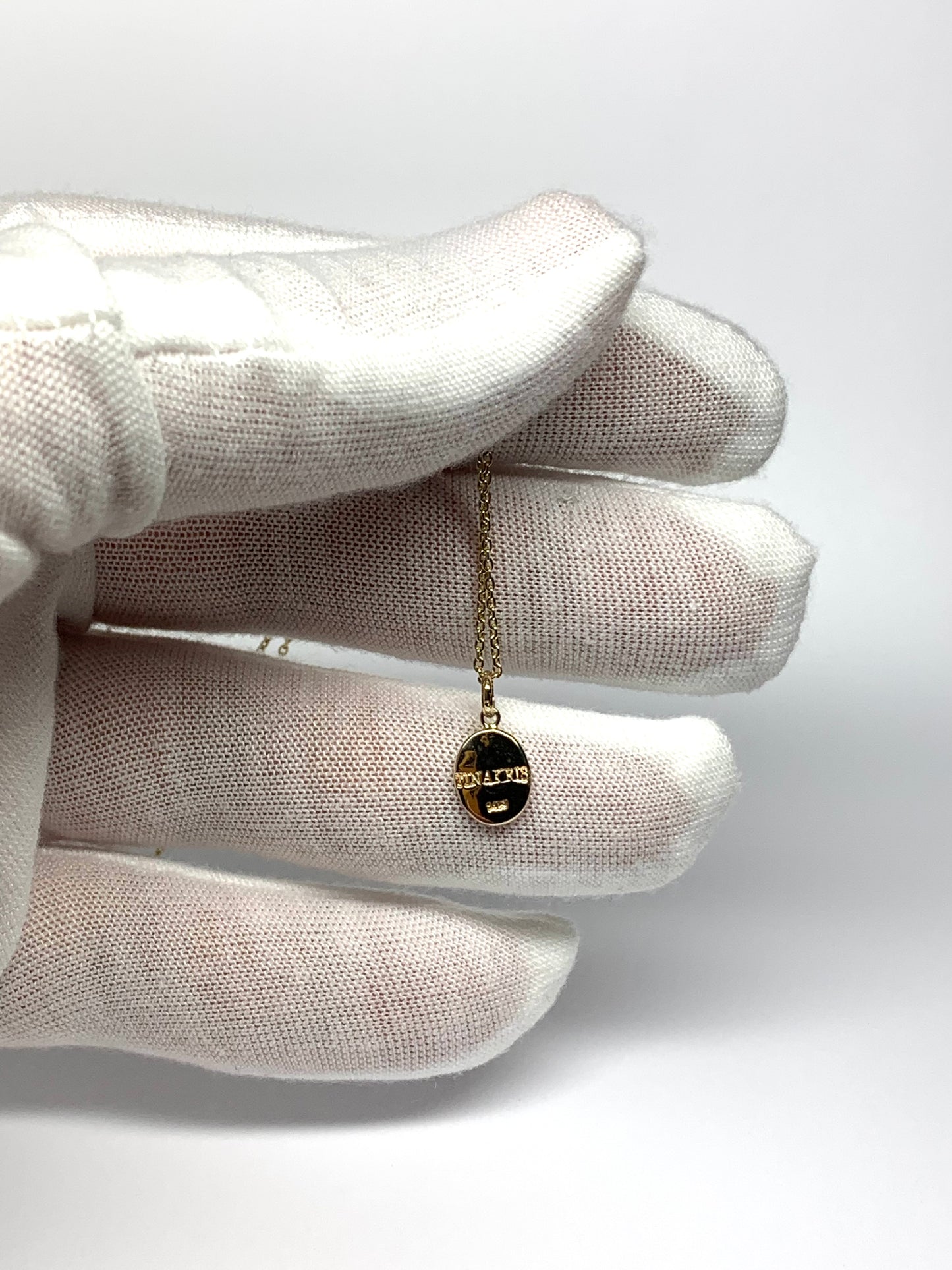 14k Solid Yellow Gold Nugget Mini Pendant “Tiger”, Tiny Charm